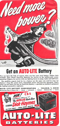 Auto Lite Batteries - Fireman
